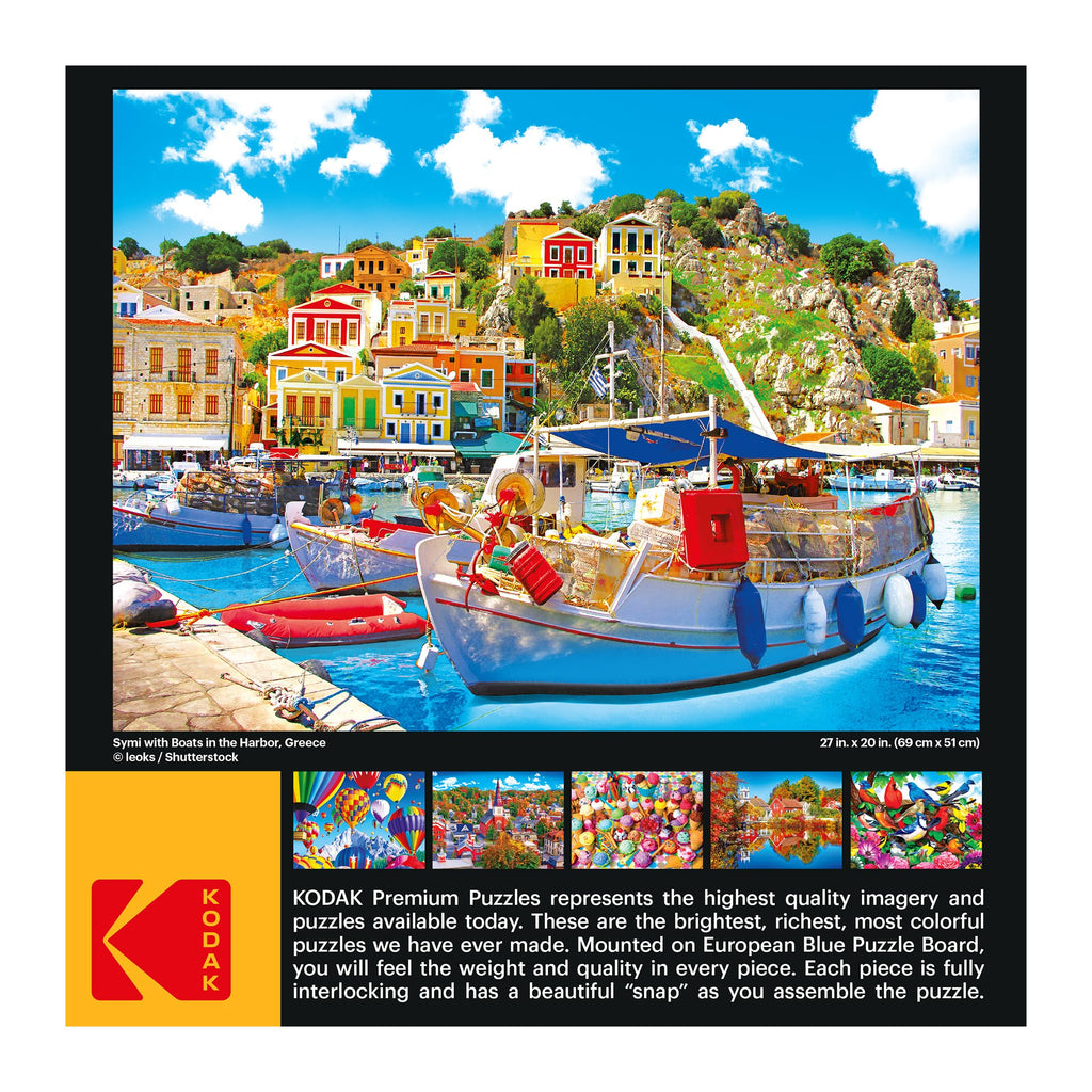 Kodak Premium 1000-Piece Jigsaw Puzzle: Symi Harbor, Greece by RoseArt
