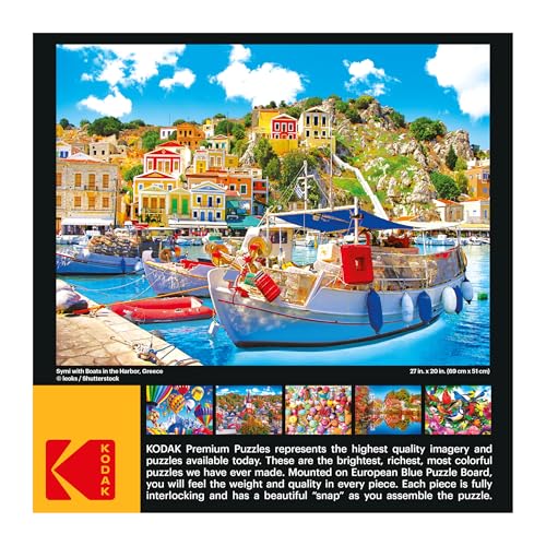 Kodak Premium 1000-Piece Jigsaw Puzzle: Symi Harbor, Greece by RoseArt