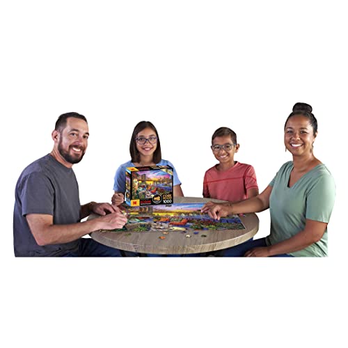 Kodak Premium Cork 1000-Piece Jigsaw Puzzle: Manhattan Balcony Sunset by RoseArt