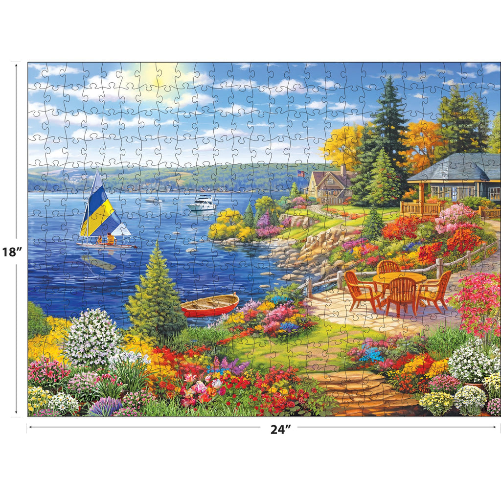 Kodak Premium Lakeshore Living 350-Piece Jigsaw Puzzle by RoseArt, 24x18 Inch