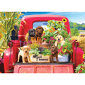 Kodak Premium Stowaways 1000-Piece Jigsaw Puzzle: Vintage Red Pickup with Lab Puppies