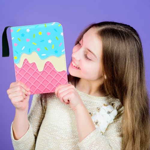 KOLIN Blue Ice Cream Cake Card Binder – 400-Pocket Album for Standard Cards