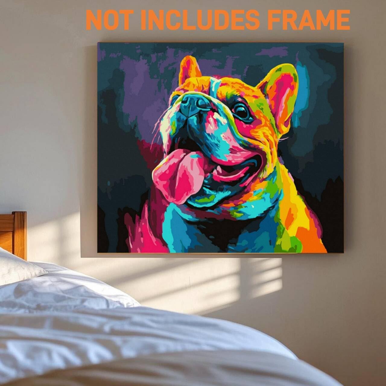 Komking Bulldog Paint by Numbers Kit – 16x20 Animal Canvas for Kids & Adults (Unframed)