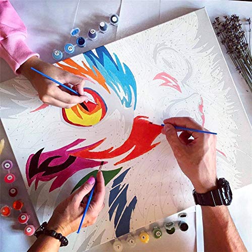 Komking Giraffe Paint by Numbers Kit - 16x20 inch Canvas for Kids and Adults, DIY Colorful Art Craft without Frame