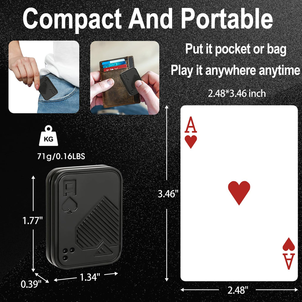 KOMO EDC Magnetic Fidget Slider – Stainless Steel Poker Card Toy for Stress Relief and Focus (Black A)