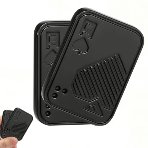 KOMO EDC Magnetic Fidget Slider – Stainless Steel Poker Card Toy for Stress Relief and Focus (Black A)