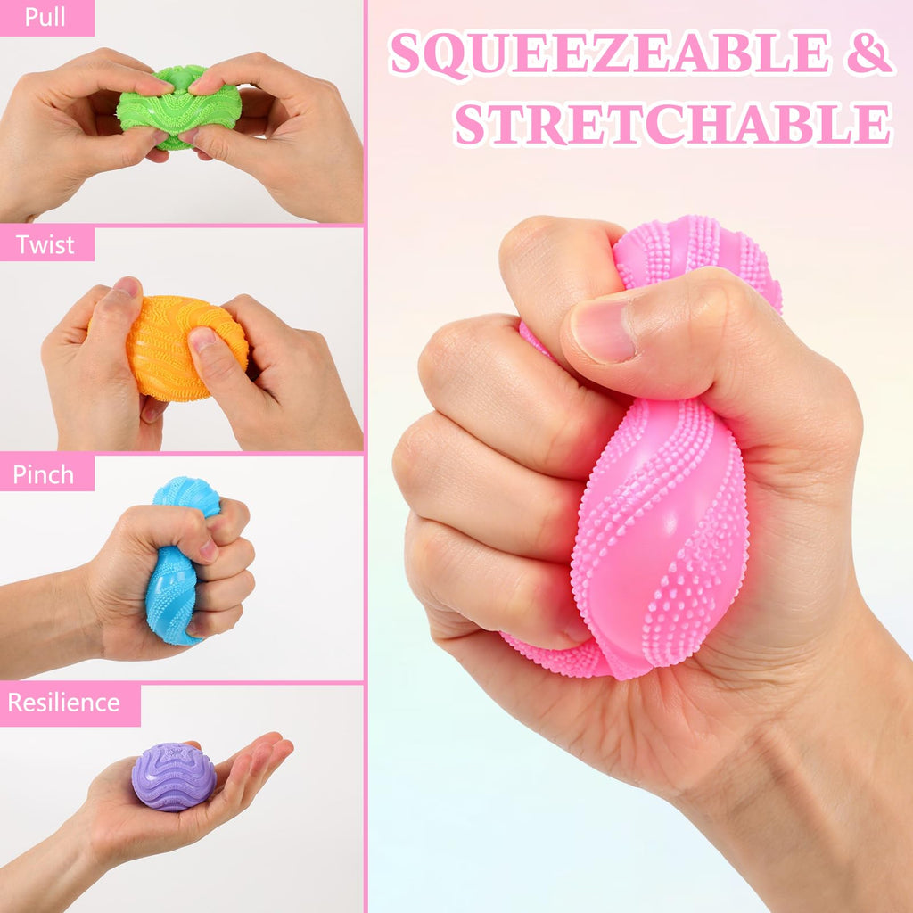 KOSIMI Purple Fuzz Ball Squishy Stress Ball – Soft Fidget Toy for Anxiety Relief