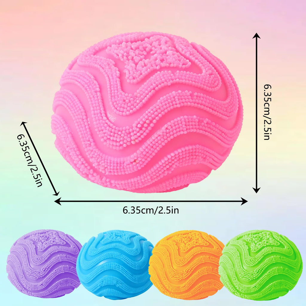 KOSIMI Purple Fuzz Ball Squishy Stress Ball – Soft Fidget Toy for Anxiety Relief
