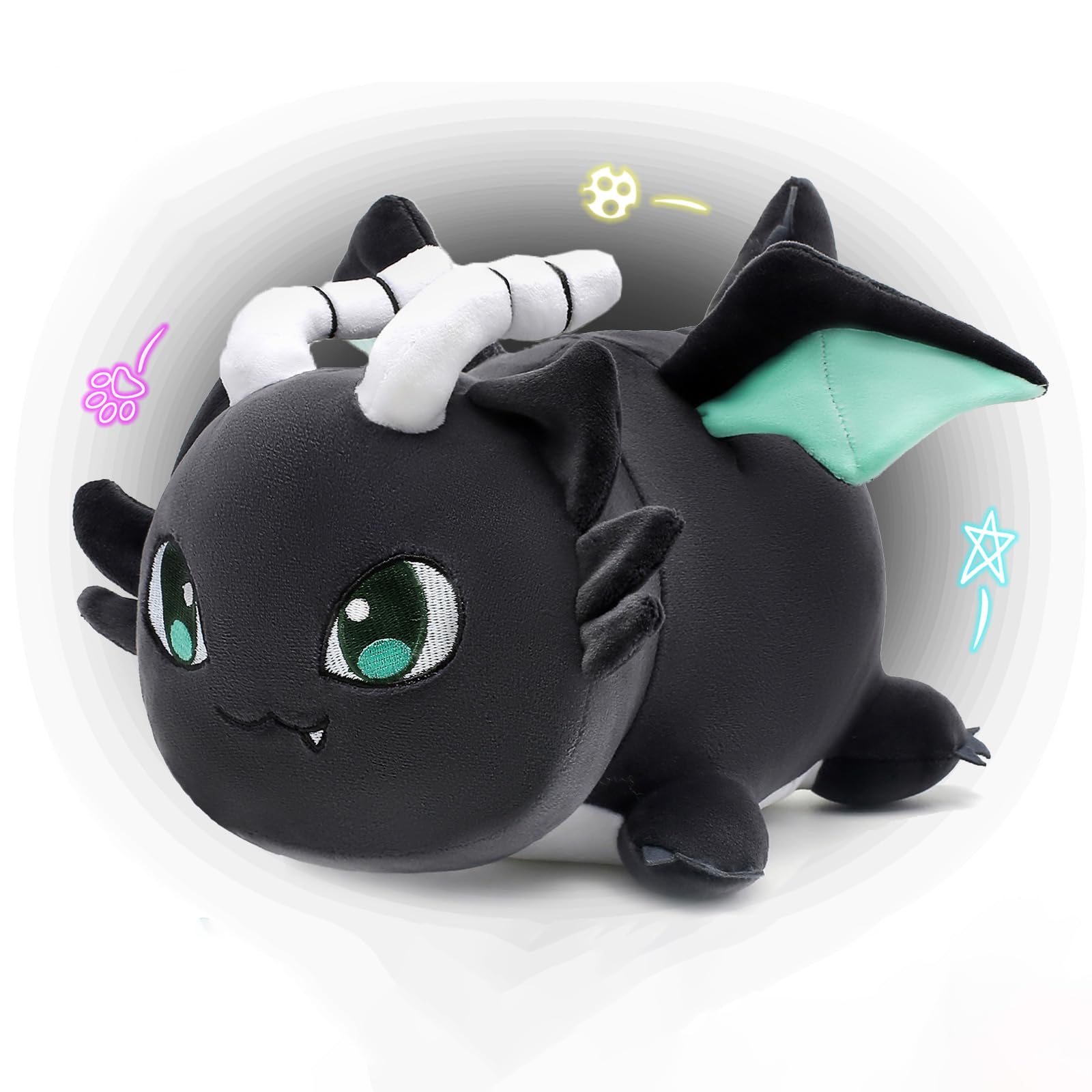 KOWSI Dragon Cat Plush – Fantasy Kawaii Squishy Stuffed Animal Collectible
