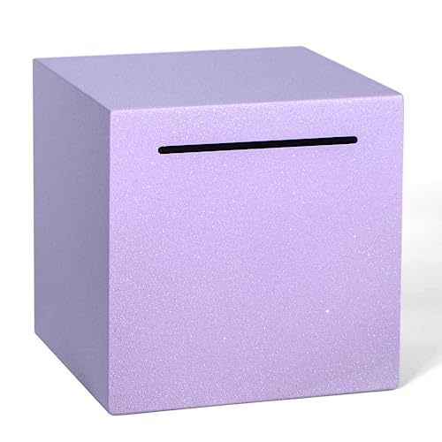 Kozsort Unbreakable Stainless Steel Piggy Bank for Adults – Must Break to Open, Purple 4.72-Inch