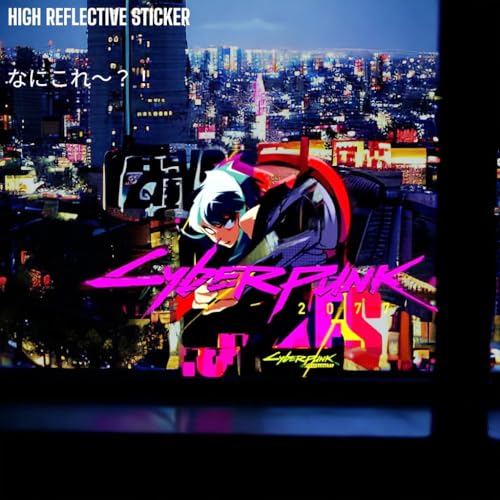 KOZUKI Cyberpunk Edgerunners Lucy Reflective Vinyl Decal – Waterproof, Removable, 8x3 inches