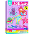 KRAFUN My First Lacing Cards Kit – 5 Mermaid Ocean Projects for Toddlers Age 3+