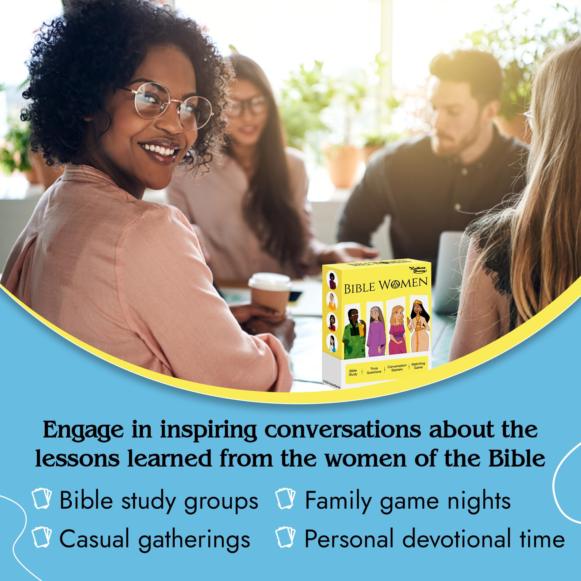 Kulture Games Bible Women – Christian Card Game with 50 Bible Stories, Trivia & Matching Game