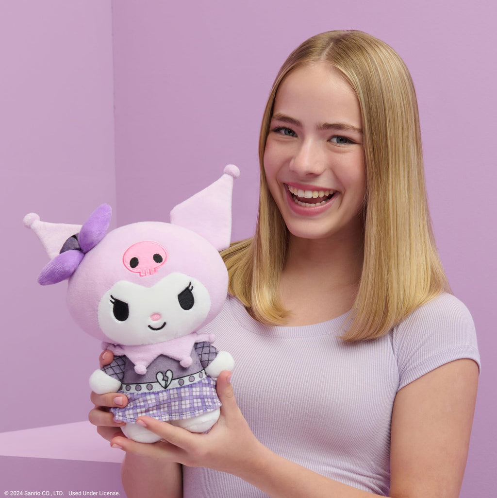 Kuromi Punks Plush (8 inches) - Jazwares Sanrio Hello Kitty and Friends Series 2, Officially Licensed, Ages 6+