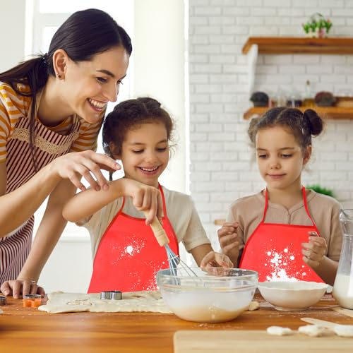 KUUQA Kids Art Aprons Bulk 24-Pack – Non-Woven Painting Smocks with Two Pockets for Ages 3-7