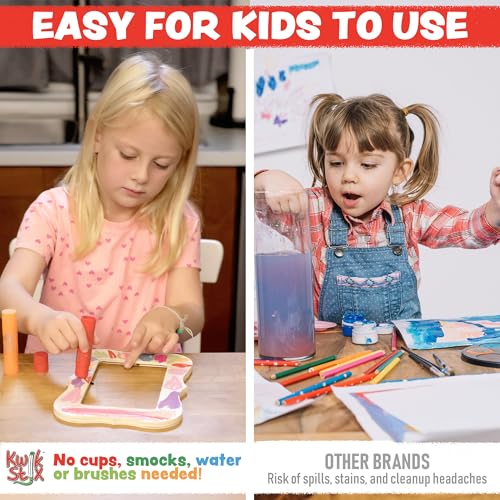 Kwik Stix 12-Color Solid Tempera Paint Sticks – Washable, Quick-Dry, Non-Toxic for Kids