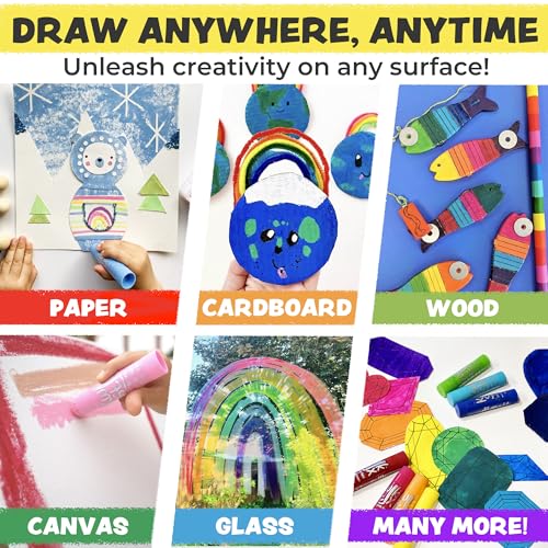 Kwik Stix Cuties: 12 Kawaii Washable Paint Sticks – Non-Toxic, Quick-Drying Solid Tempera for Kids