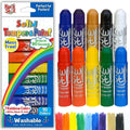 Kwik Stix Solid Tempera Paint Sticks, 10 Rainbow Colors, Washable & Non-Toxic, Quick Drying, Mess-Free Art Supplies for Kids