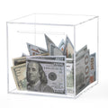 Kypeeka Clear Acrylic Piggy Bank – Unopenable Money Box for Adults & Kids (4.72")