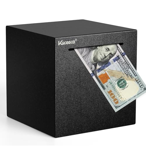 Kypeeka Unbreakable Stainless Steel Piggy Bank for Adults – Must Break to Open, Black 4.72 Inch Savings Box