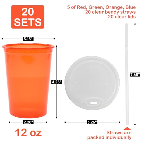 L LIKED 12 oz Sippy Cups 20-Pack: Spill-Proof, BPA-Free, Assorted Colors