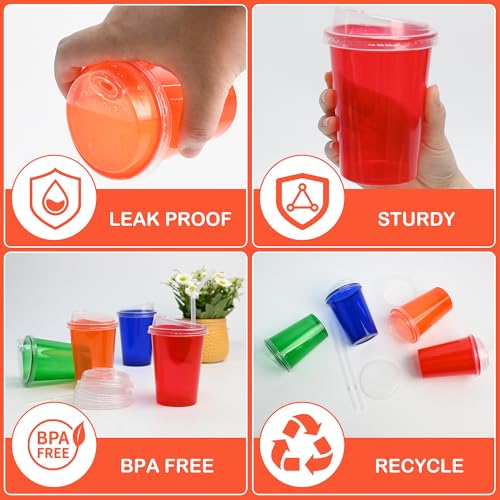 L LIKED 12 oz Sippy Cups 20-Pack: Spill-Proof, BPA-Free, Assorted Colors