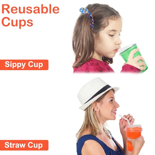 L LIKED 12 oz Sippy Cups 20-Pack: Spill-Proof, BPA-Free, Assorted Colors