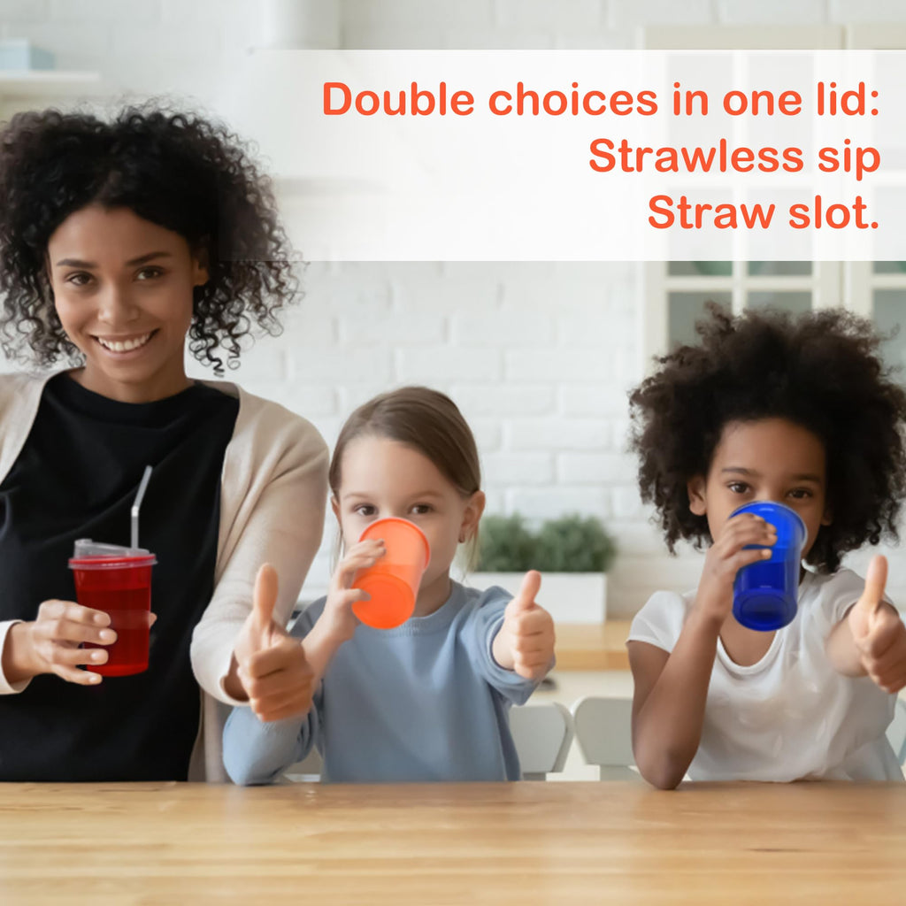 L LIKED 12 oz Sippy Cups 20-Pack: Spill-Proof, BPA-Free, Assorted Colors