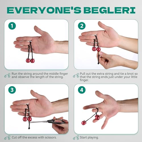 L-Shizuku UFO Begleri Fidget Beads – Aluminum Alloy Skill Toy with Extra Rope (Green)