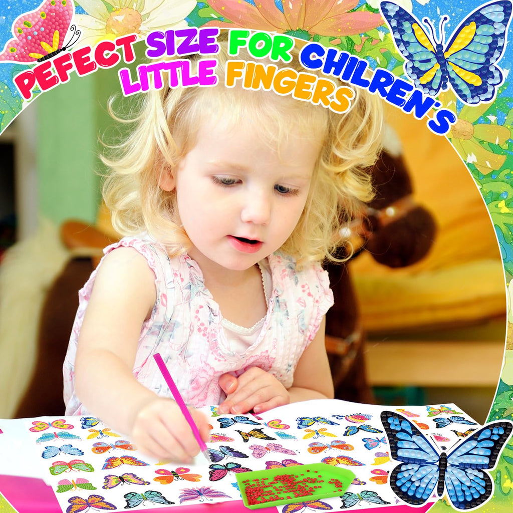 Labeol Diamond Art Kit for Kids Ages 6–12 – Butterfly Craft Stickers DIY