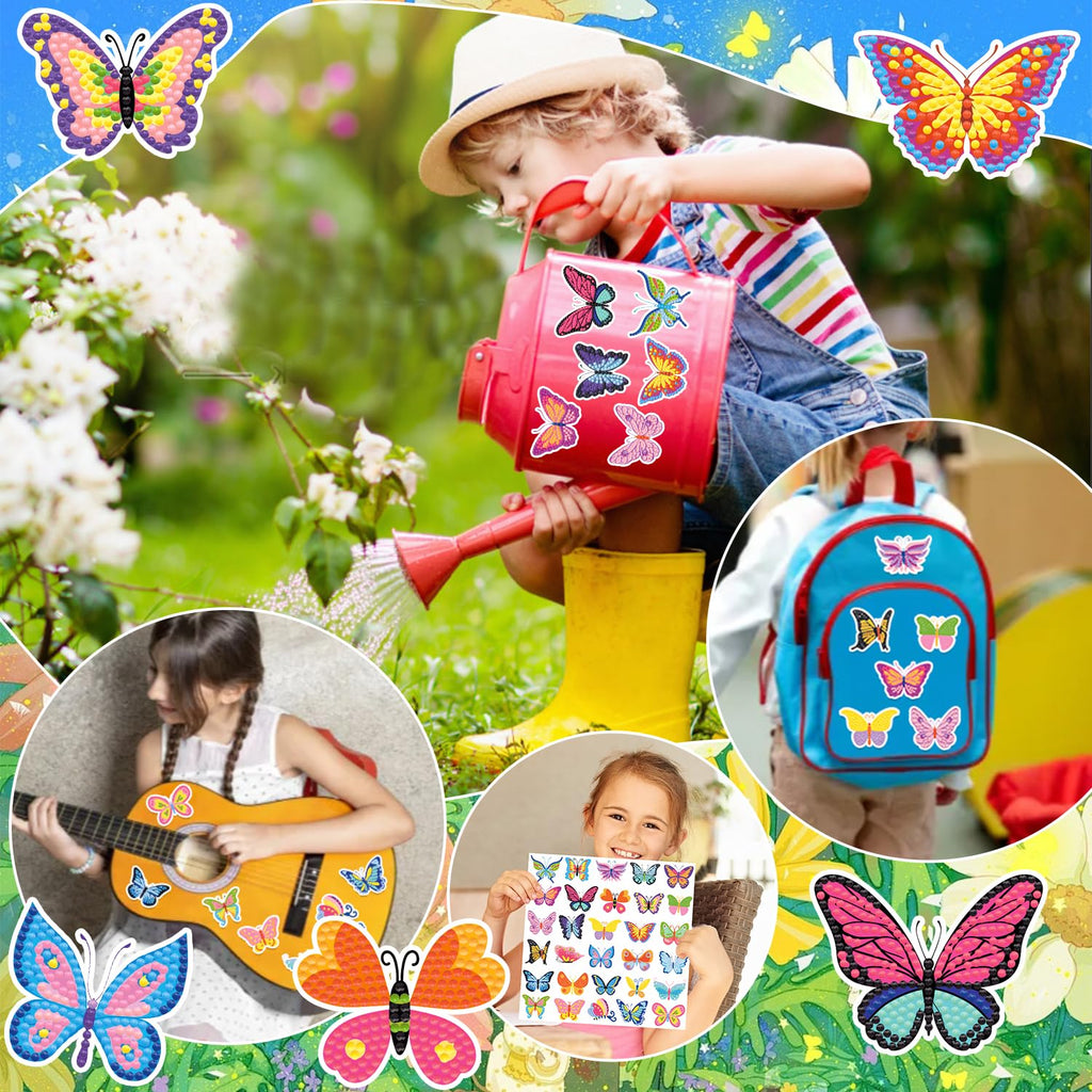 Labeol Diamond Art Kit for Kids Ages 6–12 – Butterfly Craft Stickers DIY