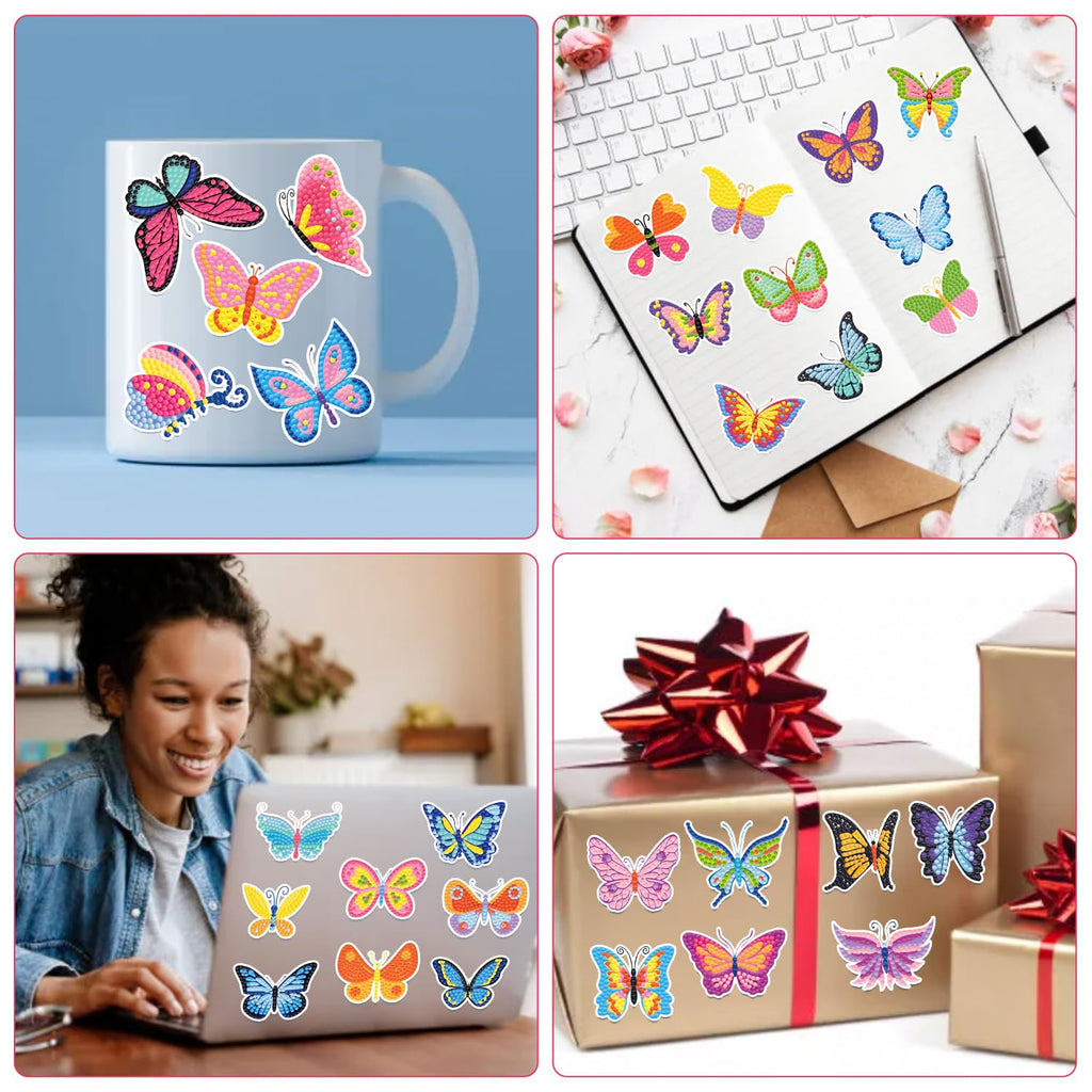 Labeol Diamond Art Kit for Kids Ages 6–12 – Butterfly Craft Stickers DIY