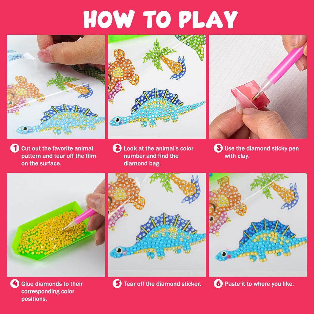 Labeol Diamond Art Kit for Kids Ages 6–12 – Butterfly Craft Stickers DIY
