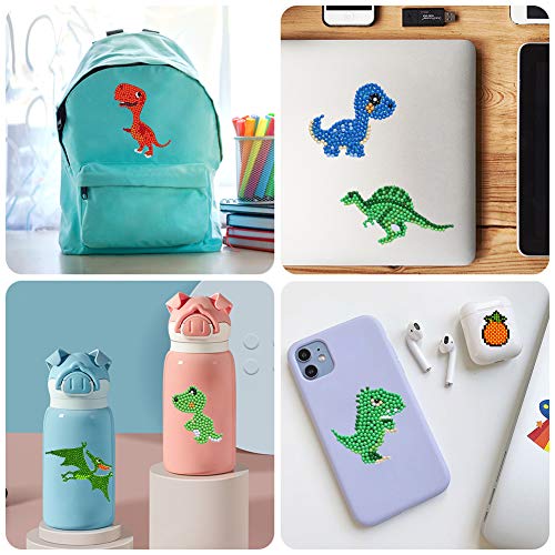 Labeol Dinosaur Diamond Art Kit for Kids Ages 6–12 – Easy DIY Craft Stickers
