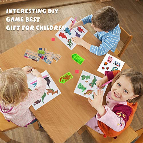 Labeol Dinosaur Diamond Art Kit for Kids Ages 6–12 – Easy DIY Craft Stickers