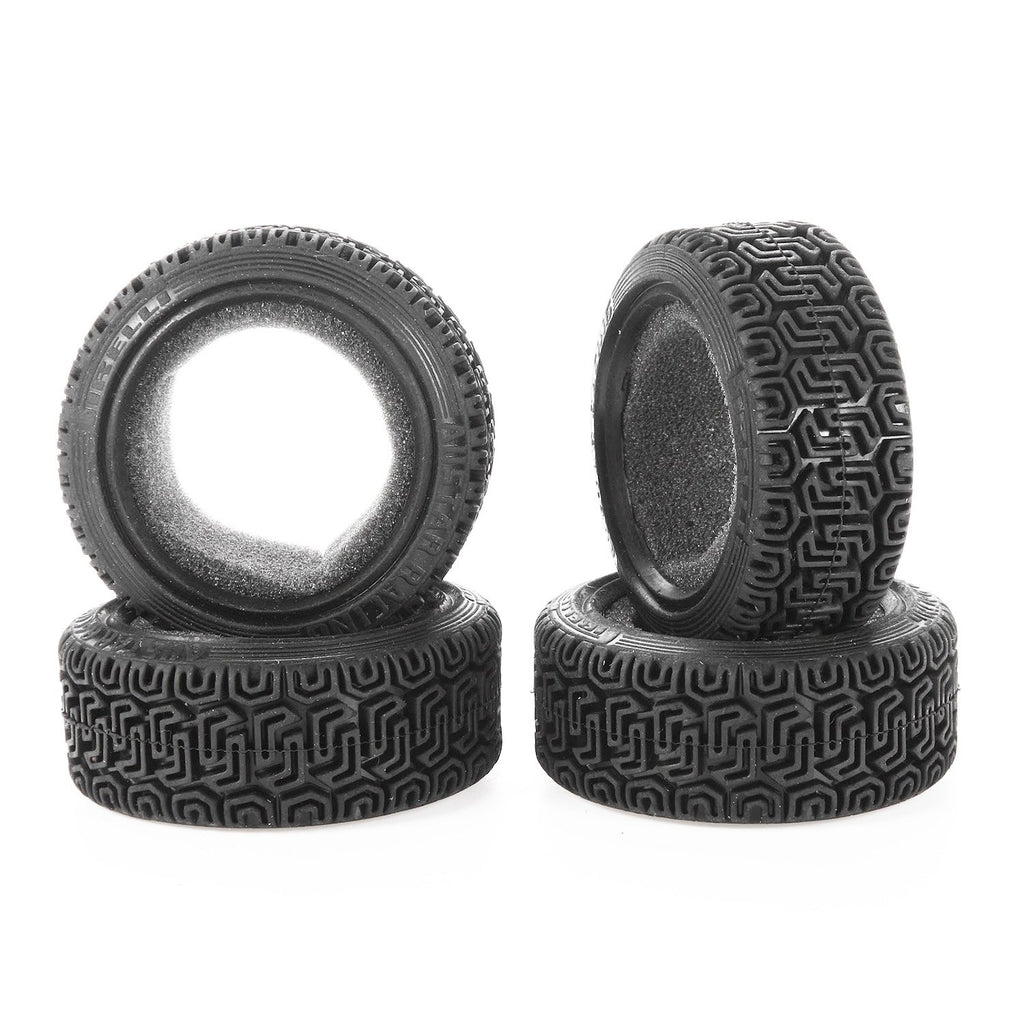 LAFEINA 1/10 Scale RC Car Rally Tires (4) - 68x26mm Rubber Black for Tamiya HSP HPI Kyosho