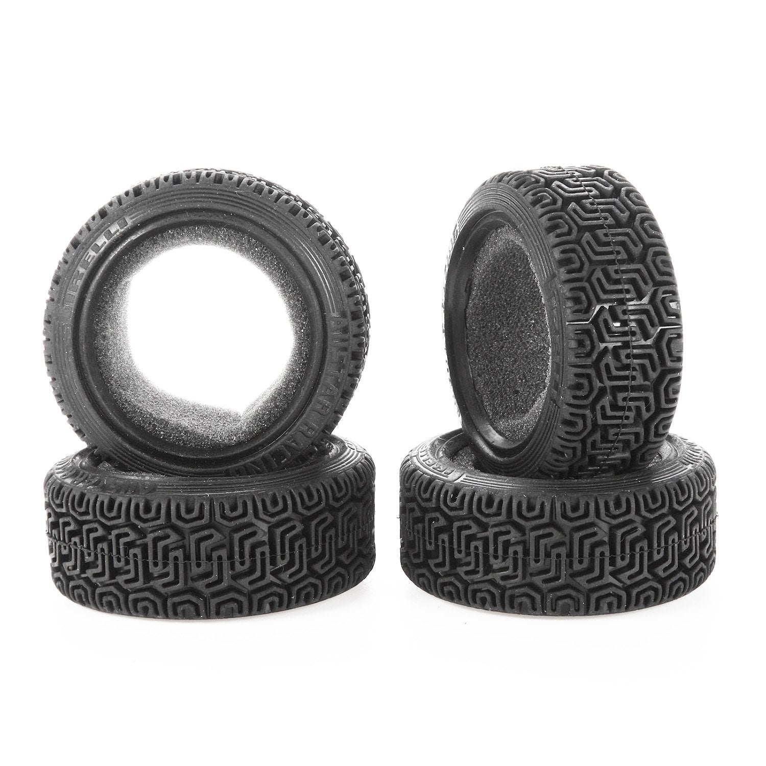 LAFEINA 1/10 Scale RC Car Rally Tires (4) - 68x26mm Rubber Black for Tamiya HSP HPI Kyosho