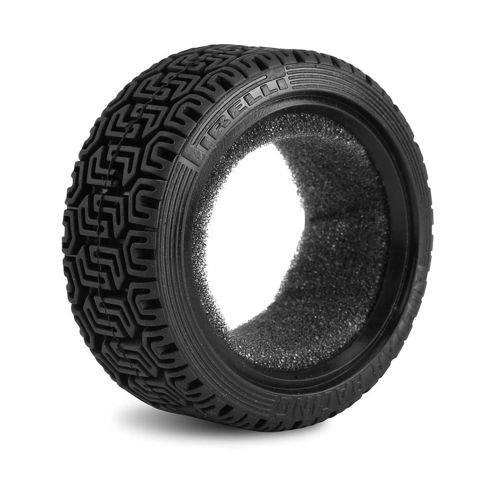 LAFEINA 1/10 Scale RC Car Rally Tires (4) - 68x26mm Rubber Black for Tamiya HSP HPI Kyosho