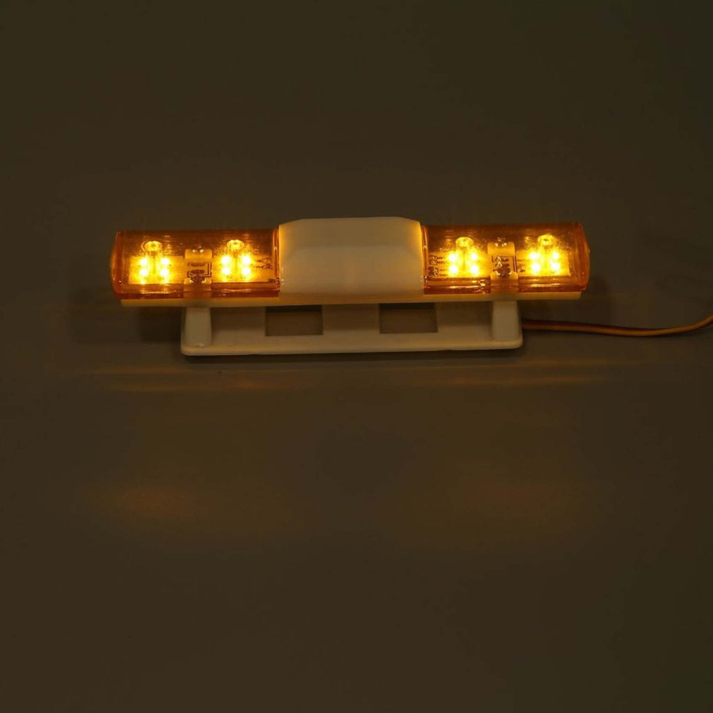 LAFEINA RC LED Police Light Bar – Orange, CH3 Controlled, 4.8-6V for 1/10 1/8 Crawlers & Trucks