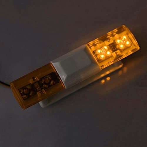 LAFEINA RC LED Police Light Bar – Orange, CH3 Controlled, 4.8-6V for 1/10 1/8 Crawlers & Trucks