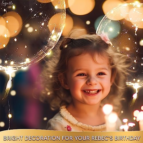 Lagarto 10-Pack Clear LED Balloons: 18-Inch Reusable Glow Balloons with Individual Light Strings for Parties, Weddings, Birthdays (Batteries Required)