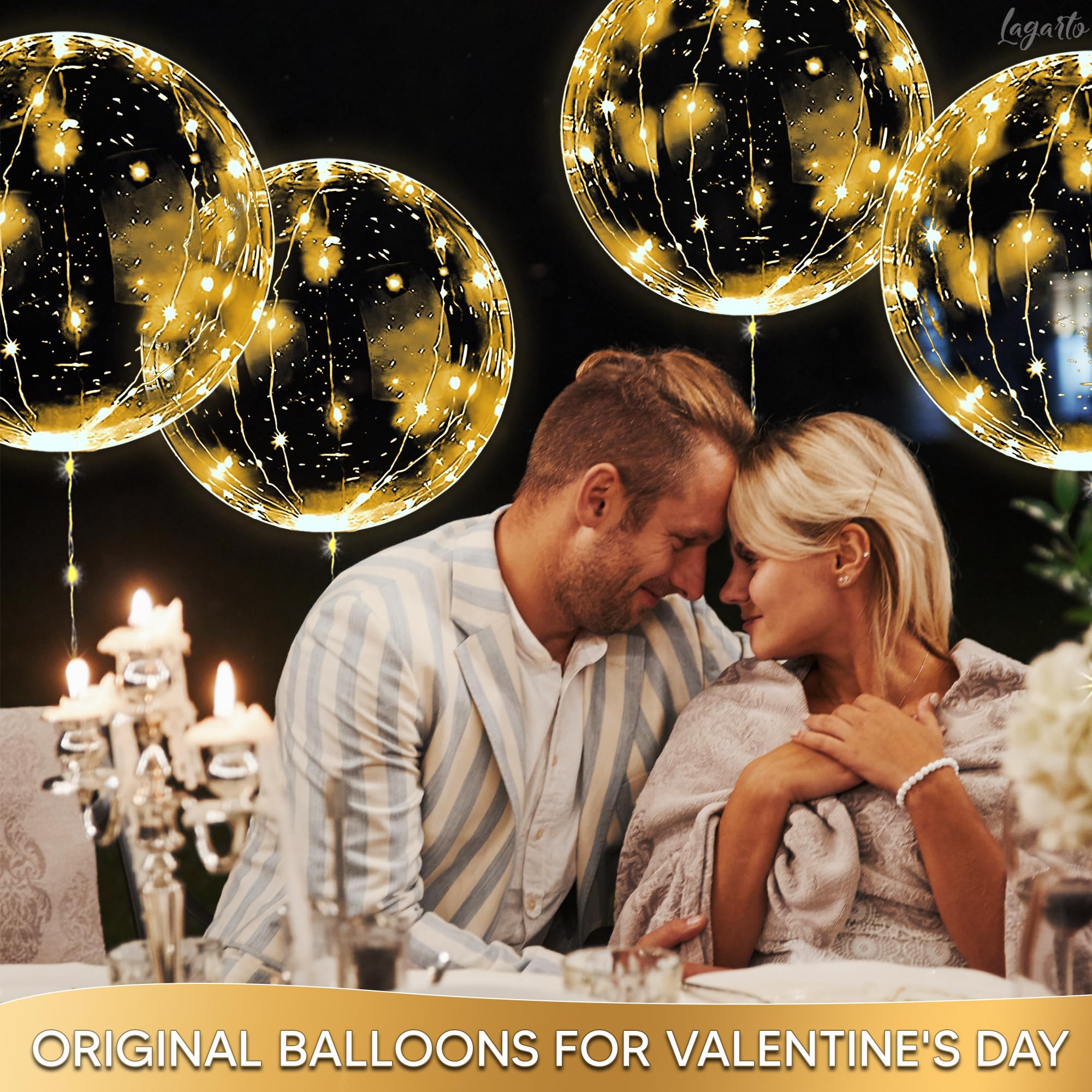 Lagarto 10-Pack Clear LED Balloons: 18-Inch Reusable Glow Balloons with Individual Light Strings for Parties, Weddings, Birthdays (Batteries Required)