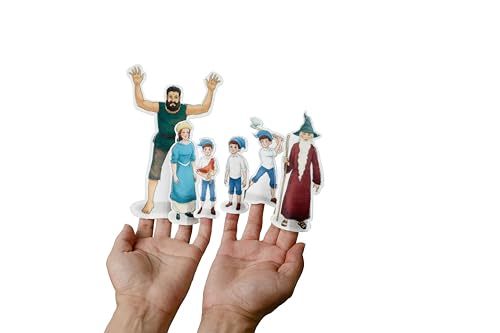 LAHEY LANE Jack and the Beanstalk Interactive Storybook with Finger Puppets – Sturdy Hardcover Fairy Tale for Kids Ages 3-5