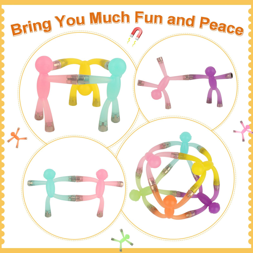laleay 6-Pack Magnetic People Figures – Desk Decor, Travel Toys & Sensory Magnets
