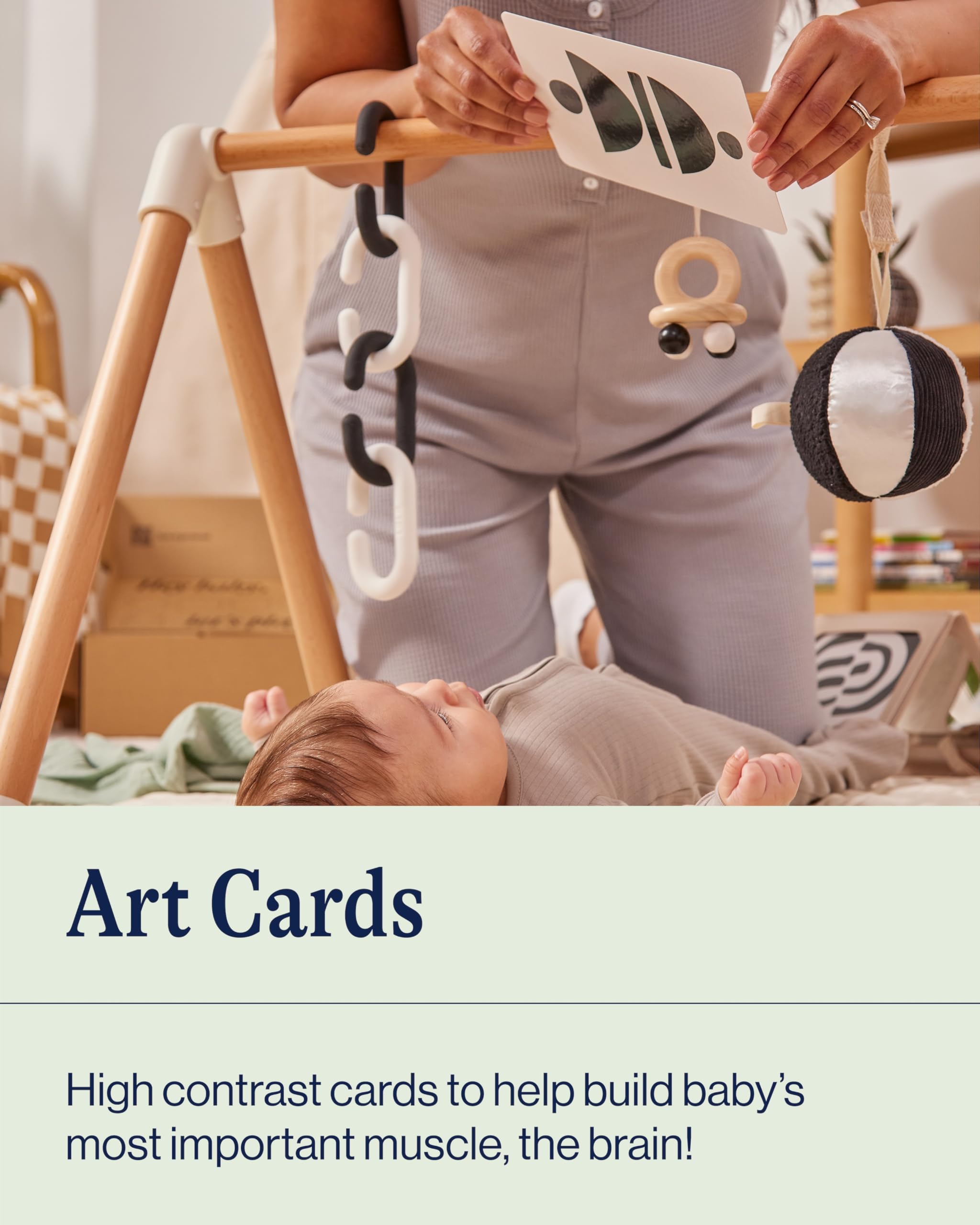 Lalo Art Cards - 6 High Contrast Black and White Baby Cards for Visual Development (Fruits & Veggies)