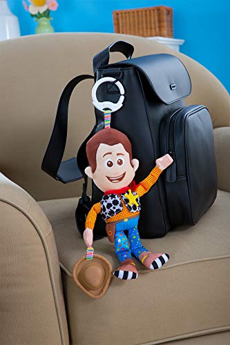 Lamaze Disney/Pixar Toy Story Woody Clip & Go Stroller Toy – Sensory Toy with Rattle, Crinkles, and Clip