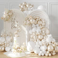 LANGASQUE Pearl White Balloon Arch Kit – 101pcs Double Stuffed Balloons for Wedding, Bridal Shower, Birthday Party Decor