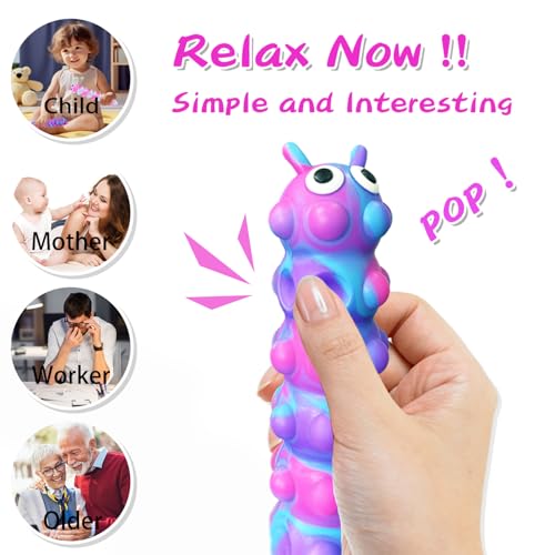 Langmeil Suction Pop Fidget Toy – Purple & Mint Stress Relief Sensory Toy