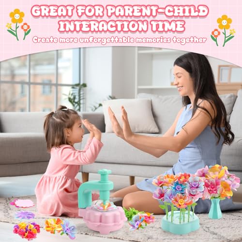 LansinLife DIY Flower Bouquet Kit for Girls – Creative Arts & Crafts Gift for Kids Ages 4-9