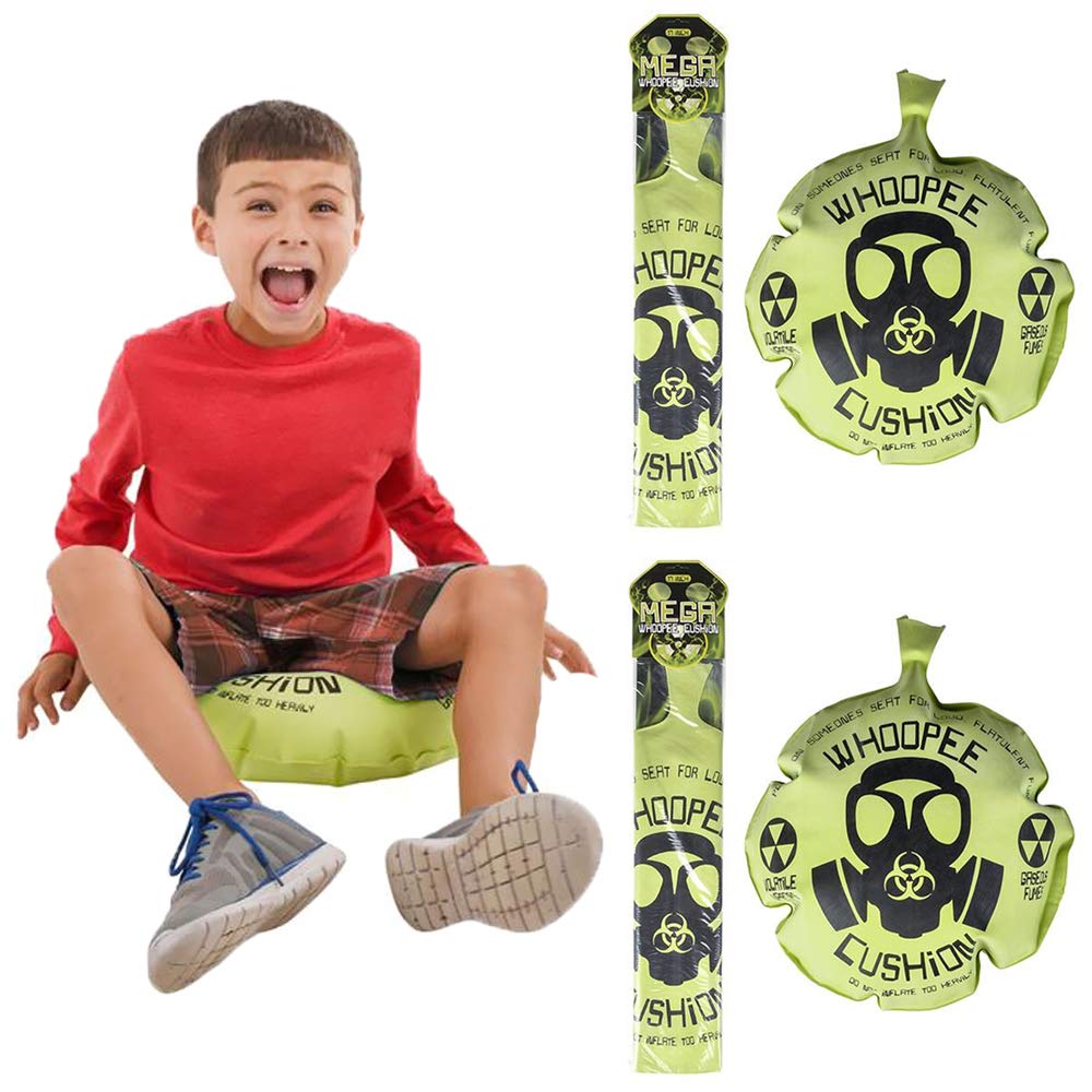 Large 12-Inch Whoopee Cushion 2-Pack by The Dreidel Company – Classic Fart Prank Toy for Parties